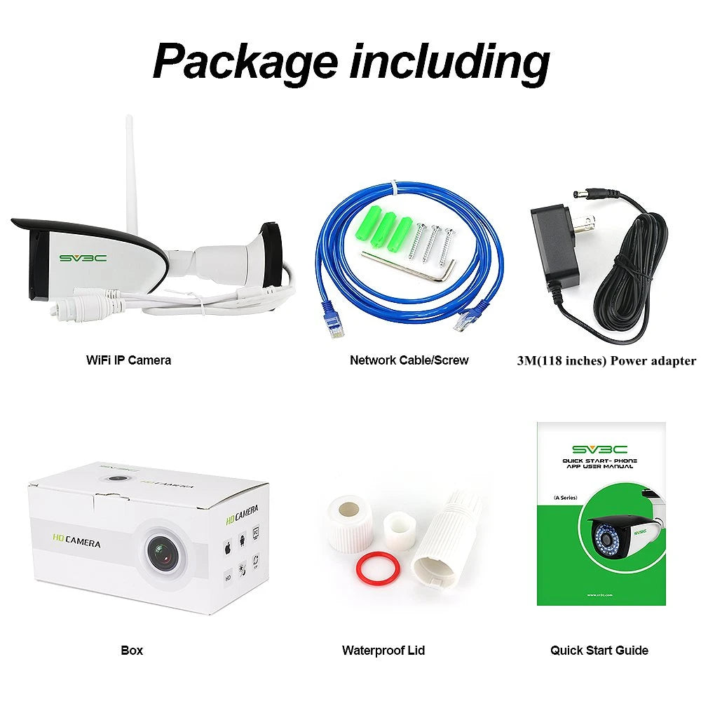 Wifi Wireless Security Camera Outdoor , SV3C 5MP Waterproof Surveillance Cameras ,Smart Home Security IP CCTV, CamHi,Onvif