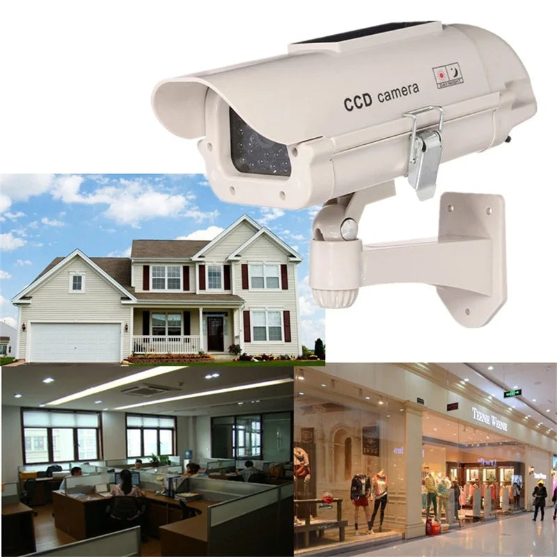 The solar energy Waterproof Fake Camera Two AA Battery LED Dummy Security Camera Ir Led Dome Camera Surveillance Camera