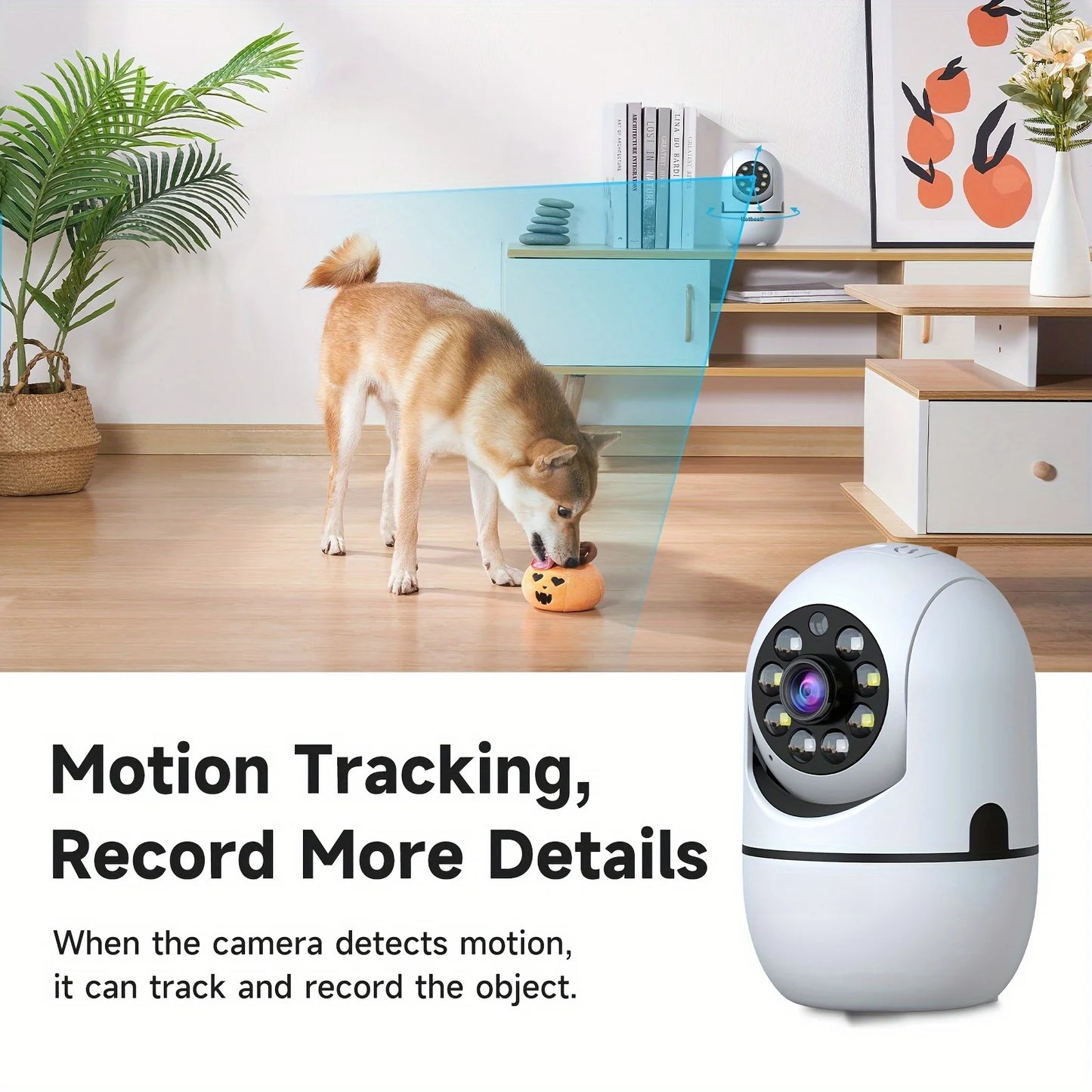 WiFi Security Camera 1080P HD Surveillance Camera Night Vision Motion Detection Siren WiFi Remote Two-Way Audio Camera