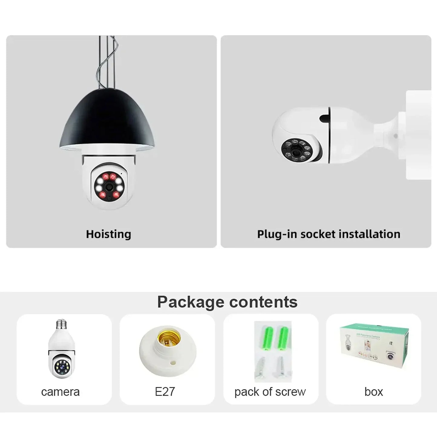 Video Surveillance Camera for Home 360 Wifi Security Camera Outdoor Cameras Wireless Wi Fi Wi-fi Recording Protection