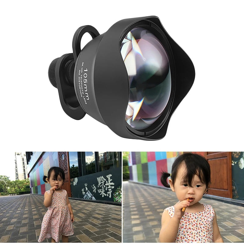 Pholes Mobile Phone Universal External Lens 105Mm Portrait Telephoto Slr Professional Photo Photography Large Aperture for Iphon
