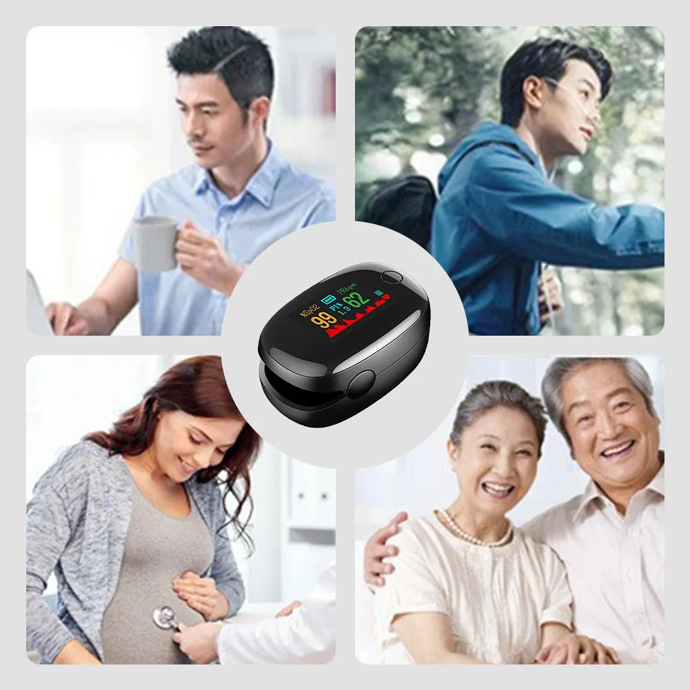 Finger Clip Pulse Monitor Reusable Blood Oxygen Saturation Detector Lightweight for Mountaineering Skiing Cycling Enthusiasts