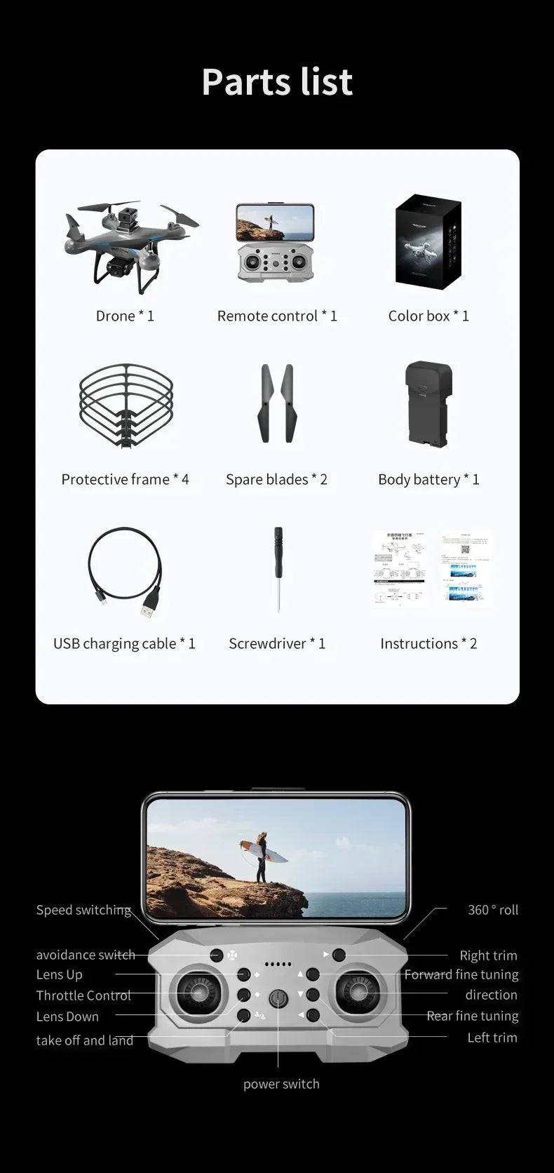 KY102 Drone 8K Professional Dual Camera Brushless Quadcopter Obstacle Avoidance Optical Flow Aerial Drone RC 10000M