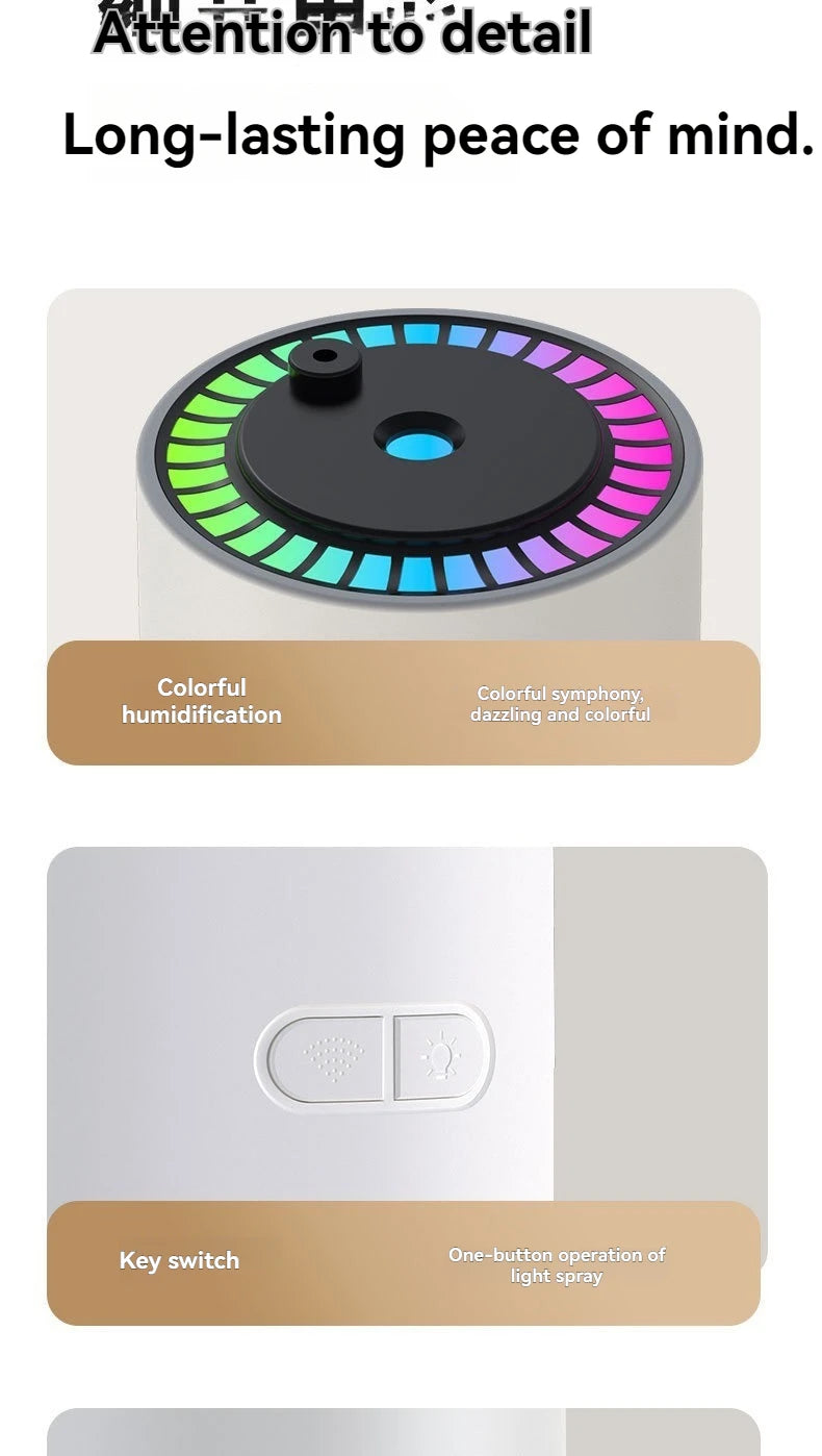 Starry Sky Top Humidifier CL28 Moving Head Humidifier Desktop Silent Aromatherapy Machine Projector Colorful Night Light Rotatin