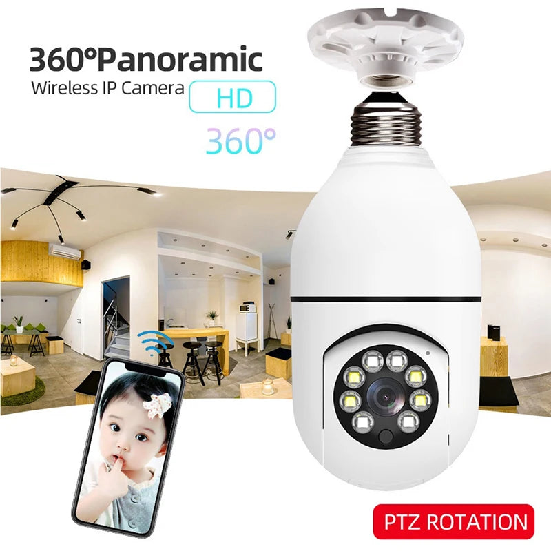 Wall-WiFi Camera Night Vision 2.4G hotspot 360° Rotate Anti-theft Monitor Security Surveillance Smart Camera for Phone