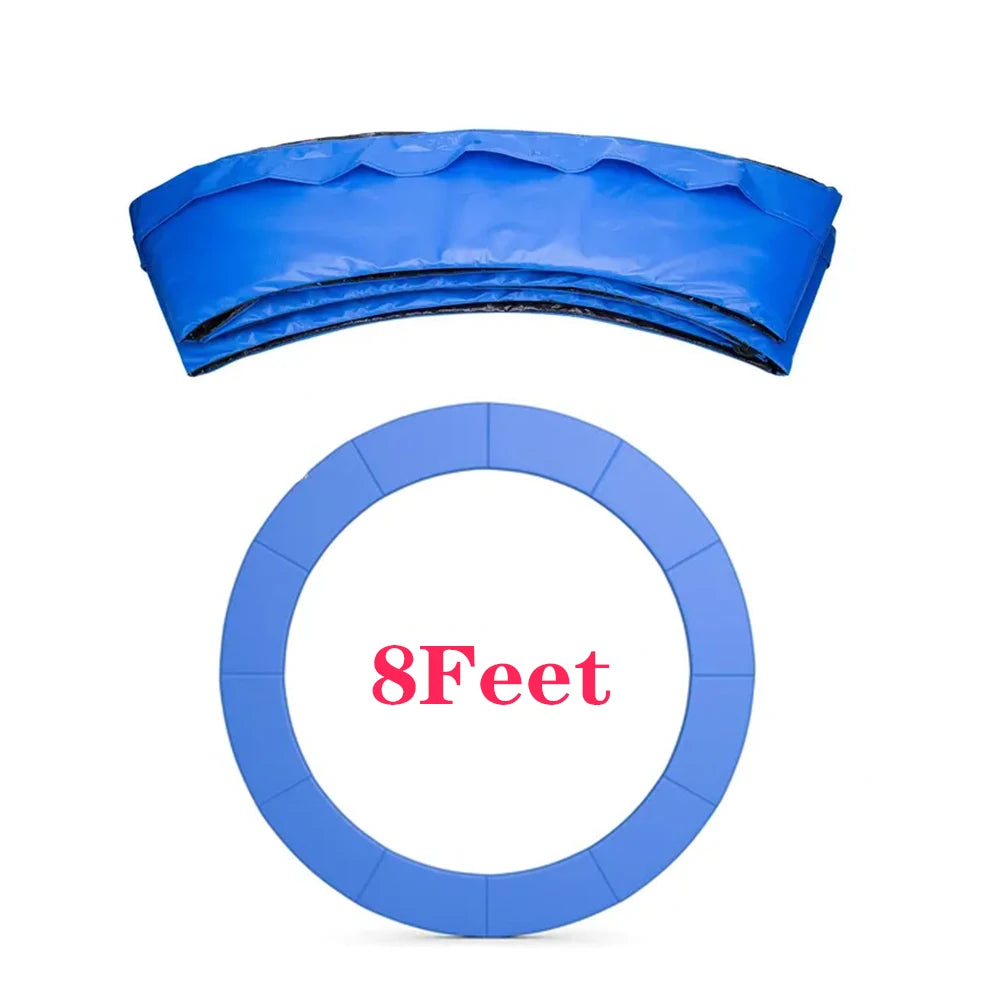 8 Feet Trampoline Protection Mat Trampoline Safety Pad Round Spring Water-Resistant Protective Cover Home Sport Accessories