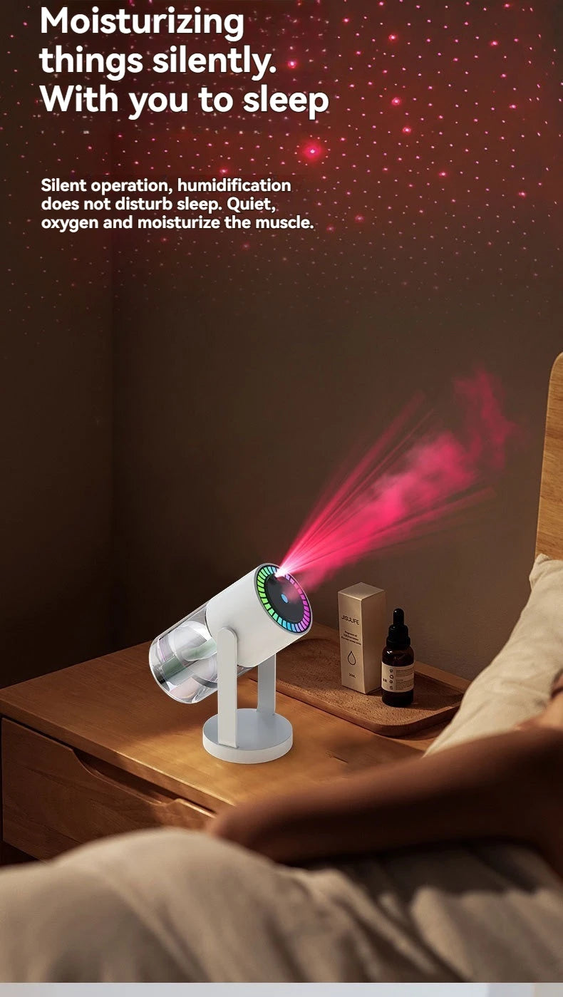 Starry Sky Top Humidifier CL28 Moving Head Humidifier Desktop Silent Aromatherapy Machine Projector Colorful Night Light Rotatin