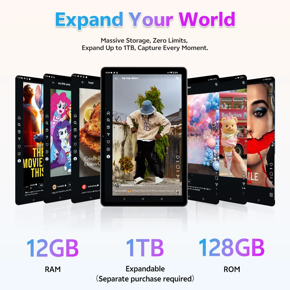 SVITOO 11 inch Tablet Android 15 12GB RAM 128GB ROM Octa Core 8000mah 2025 Tablet for Drawing Office Study HD Android Tablets