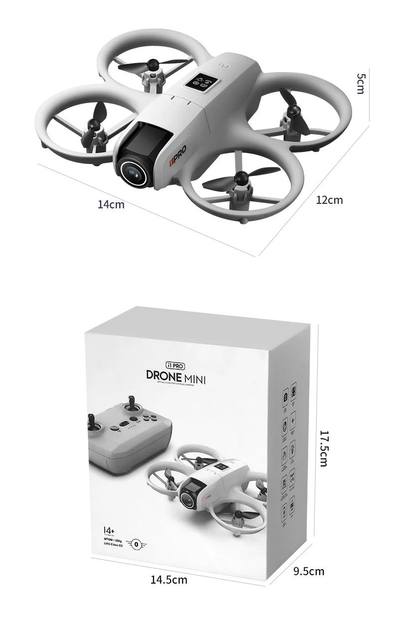 NEW i1PRO Mini Drone 8K HD Dual Camera Aerial Intellig Obstacle Avoidance Optical Flow Hover Avoidance Four-Axis RC Drone 10000M