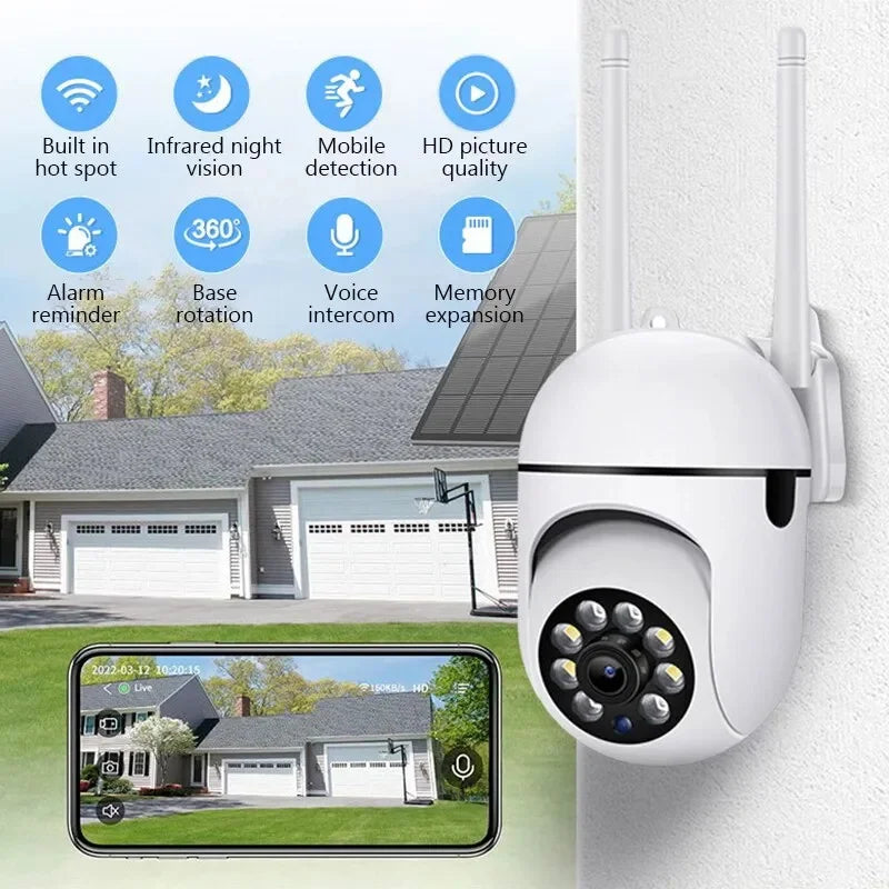 Wall-WiFi Camera 1080P HD Night Vision 2.4G hotspot 360° Rotate Anti-theft Monitor Security Surveillance Smart Camera for Phone