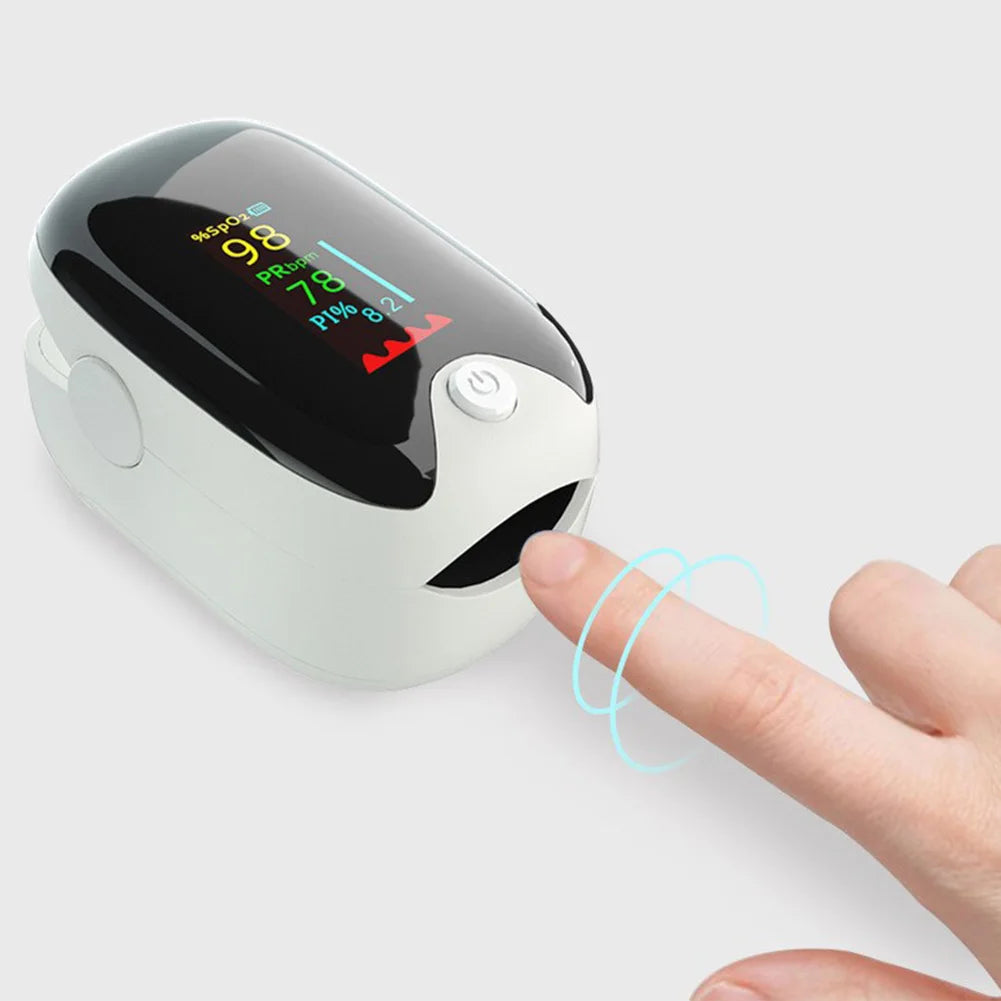 Finger Clip Pulse Monitor Reusable Blood Oxygen Saturation Detector Lightweight for Mountaineering Skiing Cycling Enthusiasts