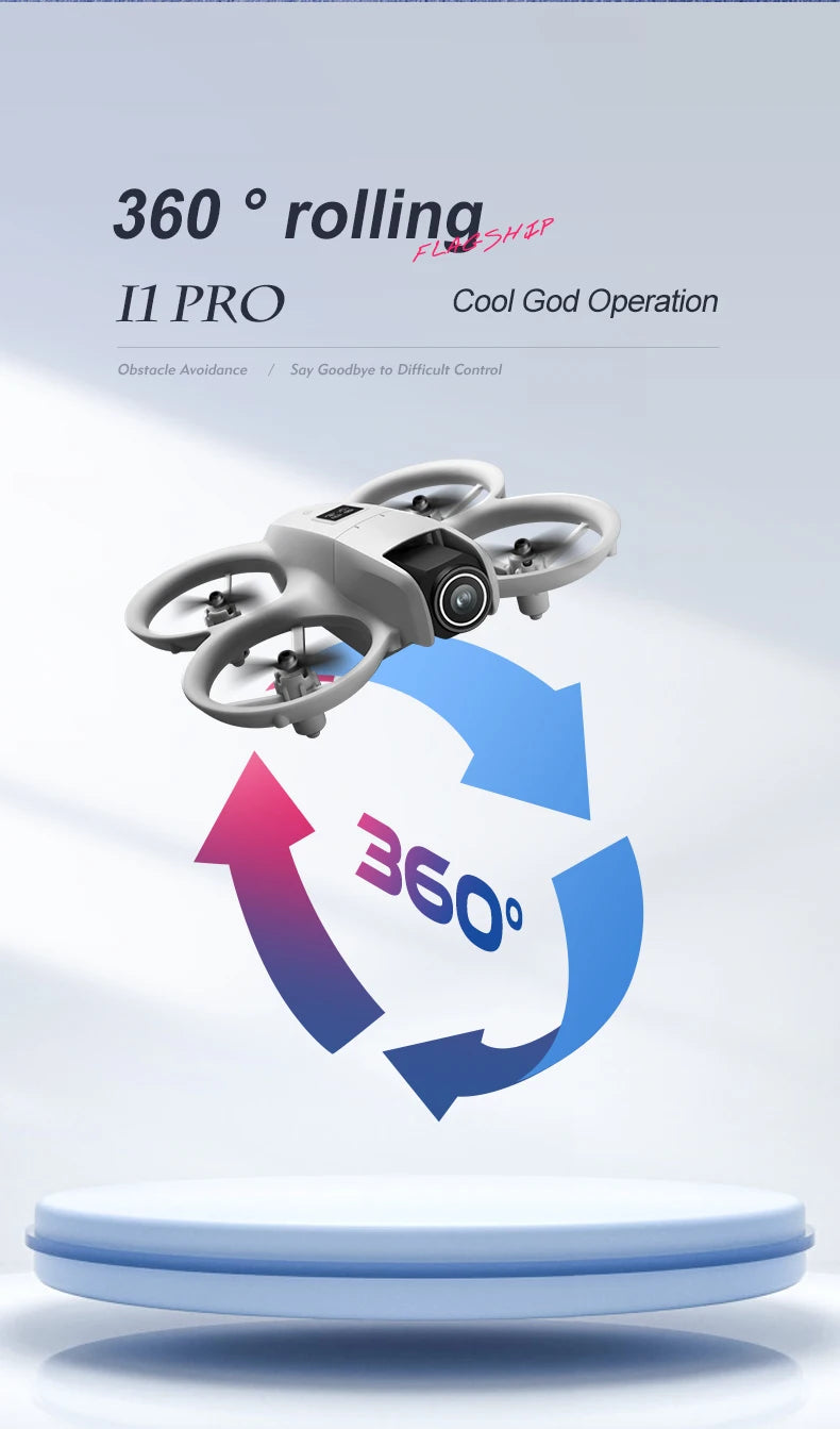NEW i1PRO Mini Drone 8K HD Dual Camera Aerial Intellig Obstacle Avoidance Optical Flow Hover Avoidance Four-Axis RC Drone 10000M