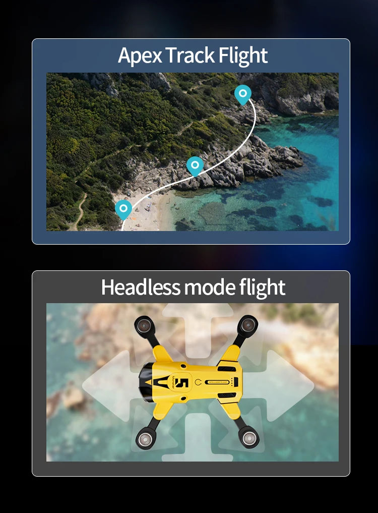 2024 New M5 Drone 8K Professional Triple Camera Brushless Motor Optical Flow Positioning Foldable Quadcopter RC Dron Toys Gifts