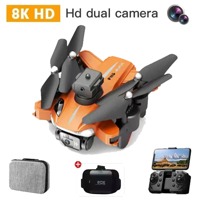 NEW P11 Max RC Drones 8K Professional HD Dual Camera Wifi Four-way Intelligent Obstacle Avoidance Foldable Quadcopter Toys Gifts