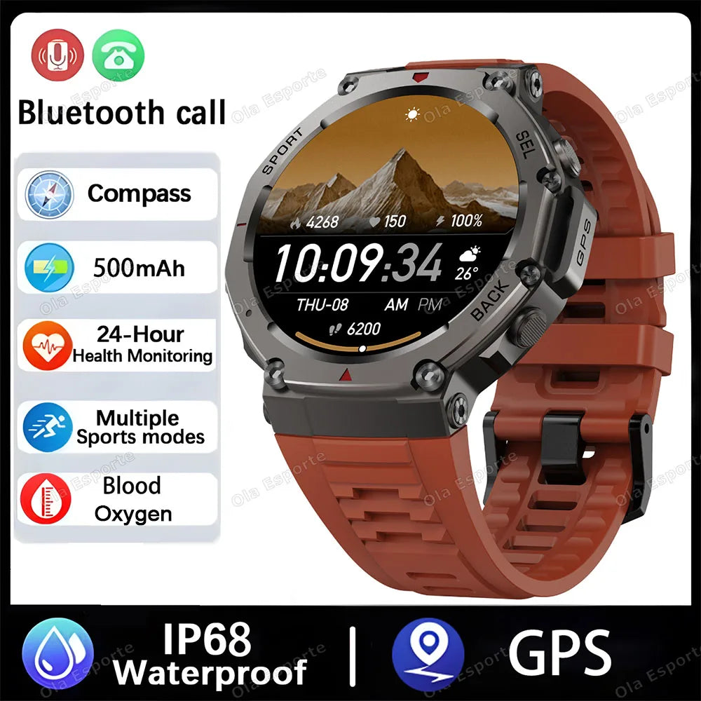 T-Rex 3 GPS Smart Watch 10ATM Waterproof Built-in Dual-band GNSS Compass Military Sport Smartwatch Men 2025 New For Xiaomi Ultra