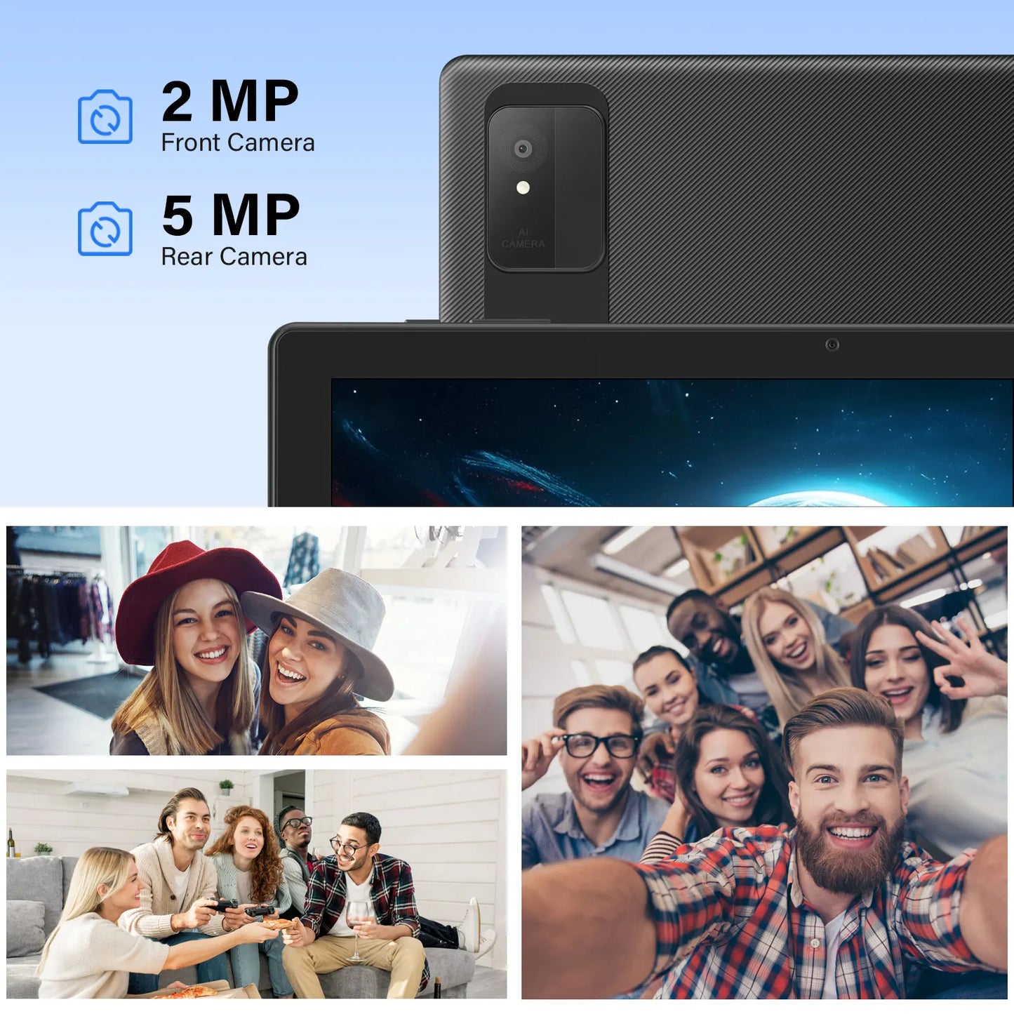 ANRY 2025 10.1 Inch 5G Wifi A523 Tablet Android 15 8GB(4+4Expand) RAM+64GB ROM IPS Display 5000Mah Dual Camera Octa-core Tablets