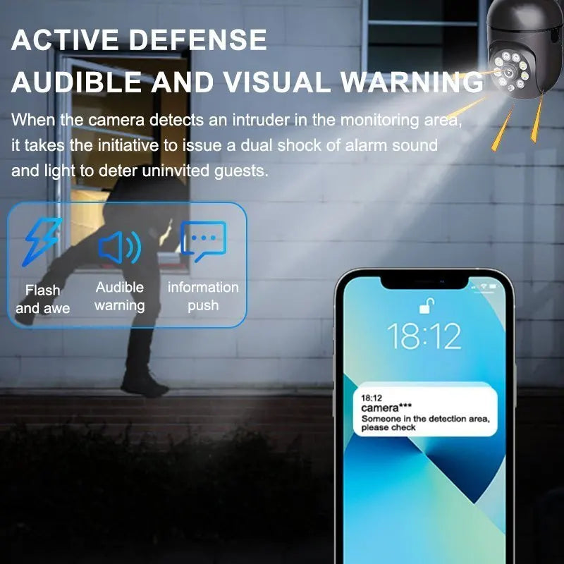 Wifi Camera New 4X Digital Zoom AI Human Detect Wireless Cameras for home security Surveillance IP CCTV indoor outdoor