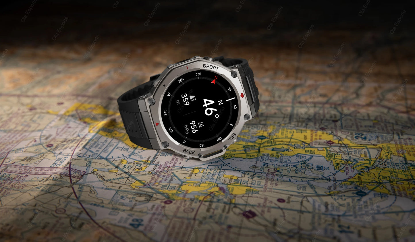 T-Rex 3 GPS Smart Watch 10ATM Waterproof Built-in Dual-band GNSS Compass Military Sport Smartwatch Men 2025 New For Xiaomi Ultra