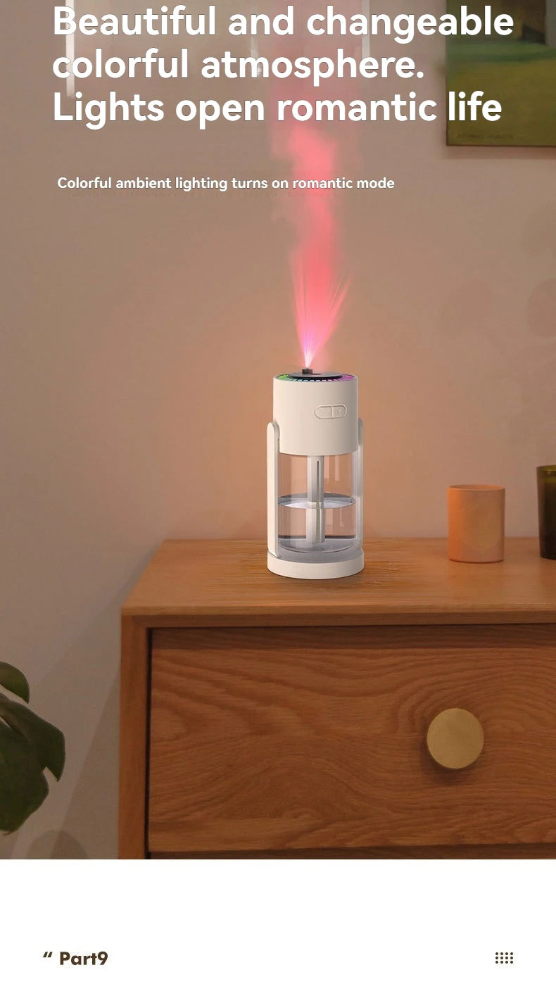 Starry Sky Top Humidifier CL28 Moving Head Humidifier Desktop Silent Aromatherapy Machine Projector Colorful Night Light Rotatin
