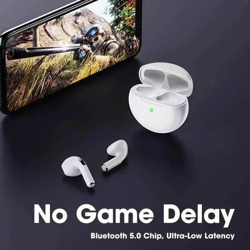 Xiaomi Pro6 True Wireless Headphone Bluetooth 5.2 Earphones TWS Gaming Stereo Noise Reduction Heavy Bass Mini In-ear Earbuds