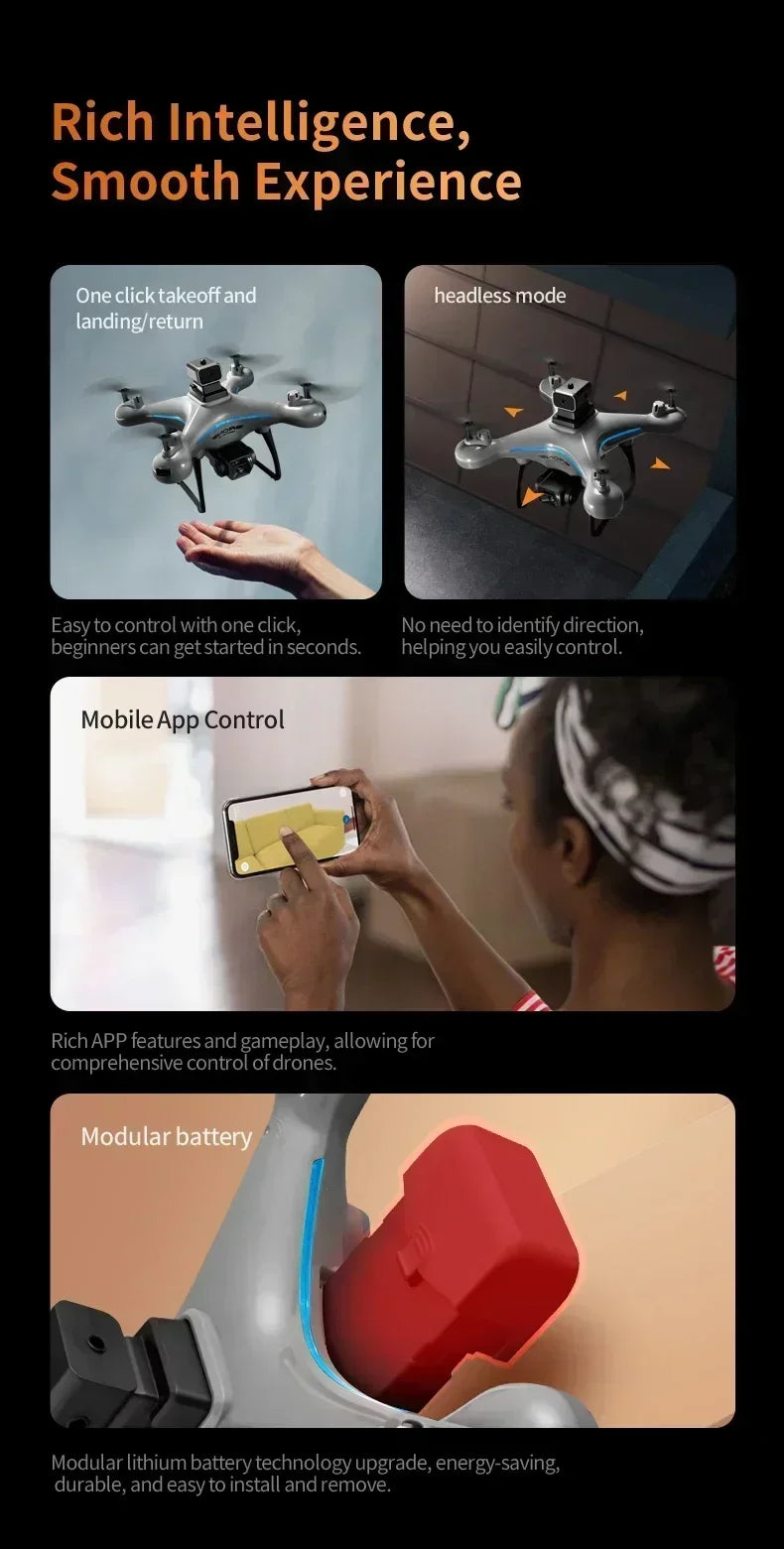 KY102 Drone 8K Professional Dual Camera Brushless Quadcopter Obstacle Avoidance Optical Flow Aerial Drone RC 10000M