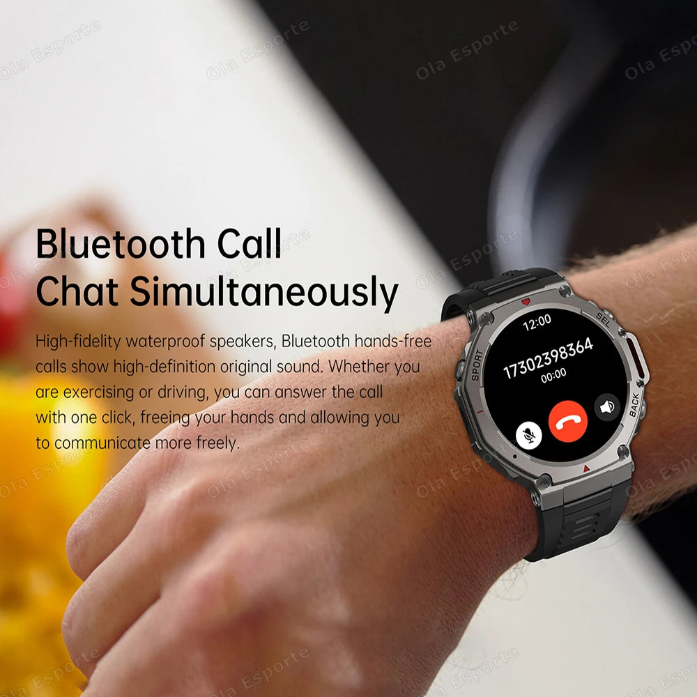 T-Rex 3 GPS Smart Watch 10ATM Waterproof Built-in Dual-band GNSS Compass Military Sport Smartwatch Men 2025 New For Xiaomi Ultra