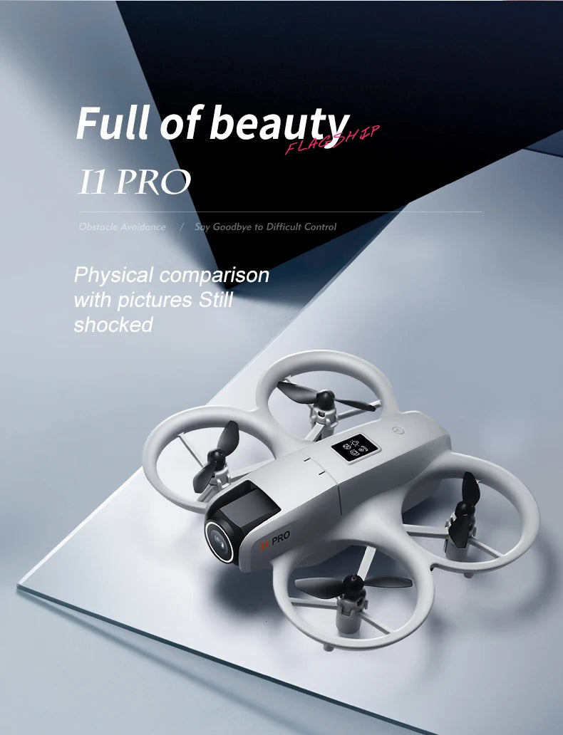 NEW i1PRO Mini Drone 8K HD Dual Camera Aerial Intellig Obstacle Avoidance Optical Flow Hover Avoidance Four-Axis RC Drone 10000M