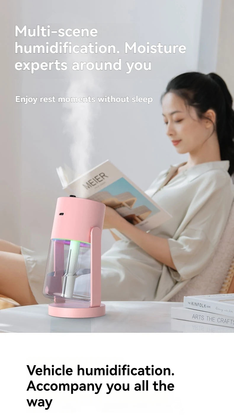 Starry Sky Top Humidifier CL28 Moving Head Humidifier Desktop Silent Aromatherapy Machine Projector Colorful Night Light Rotatin