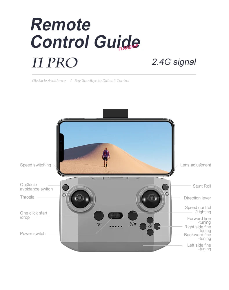 NEW i1PRO Mini Drone 8K HD Dual Camera Aerial Intellig Obstacle Avoidance Optical Flow Hover Avoidance Four-Axis RC Drone 10000M