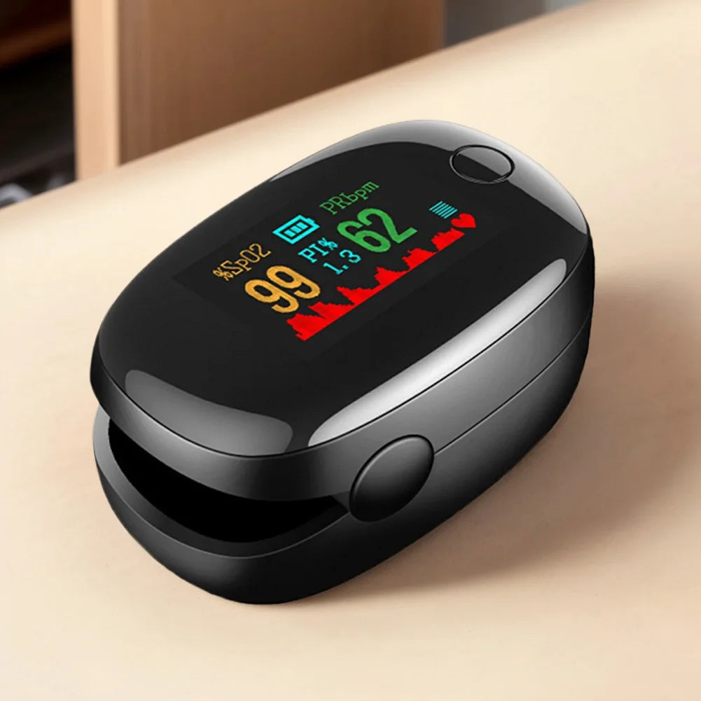 Finger Clip Pulse Monitor Reusable Blood Oxygen Saturation Detector Lightweight for Mountaineering Skiing Cycling Enthusiasts