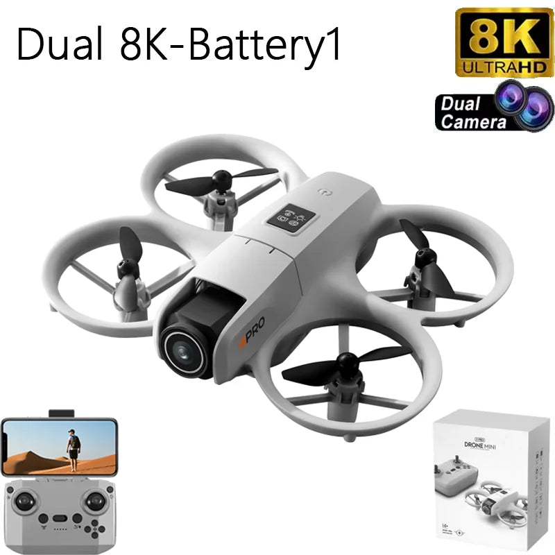 NEW i1PRO Mini Drone 8K HD Dual Camera Aerial Intellig Obstacle Avoidance Optical Flow Hover Avoidance Four-Axis RC Drone 10000M