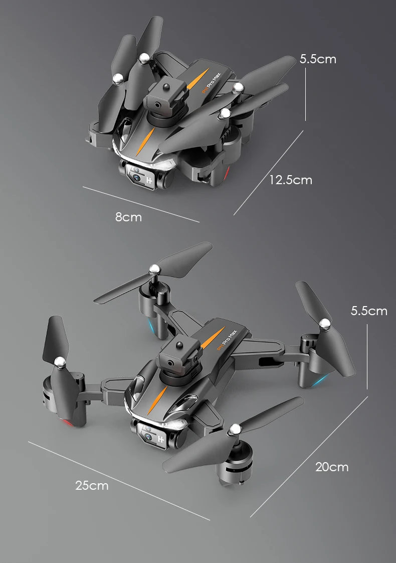NEW P11 Max RC Drones 8K Professional HD Dual Camera Wifi Four-way Intelligent Obstacle Avoidance Foldable Quadcopter Toys Gifts