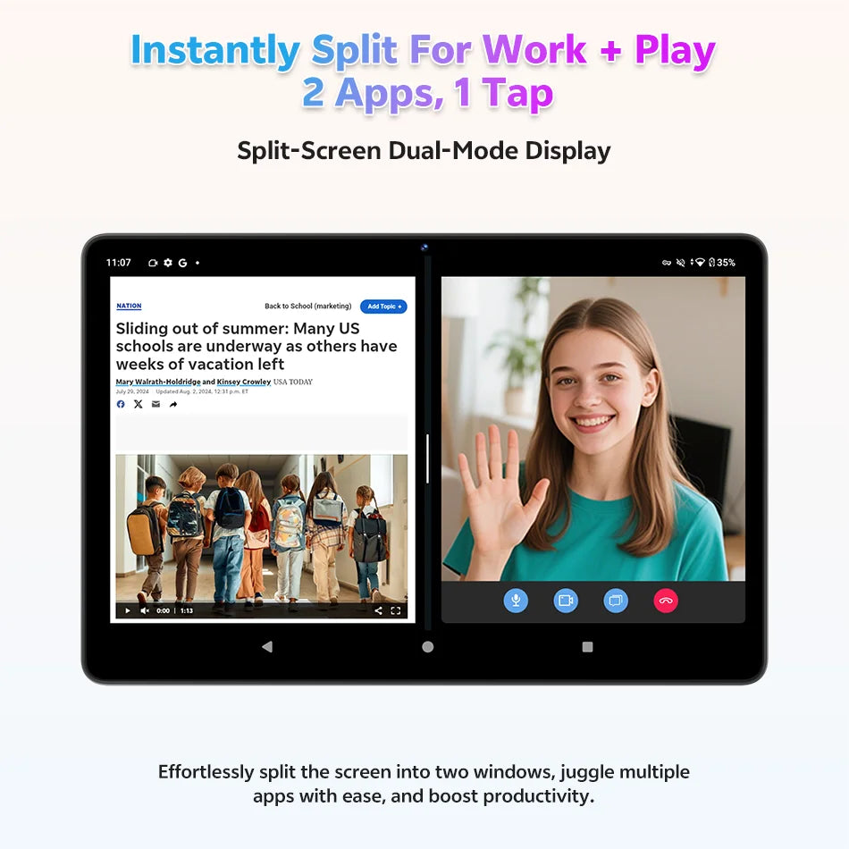 SVITOO 11 inch Tablet Android 15 12GB RAM 128GB ROM Octa Core 8000mah 2025 Tablet for Drawing Office Study HD Android Tablets
