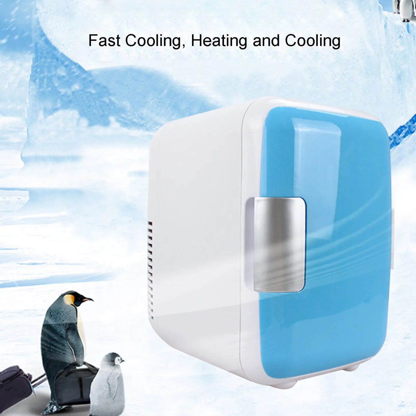 Car Refrigerator 12V Mini Portable Fridge 4L Portable Cooling Warming Freezer Food Drinke Cooling Storage Box Container For Auto