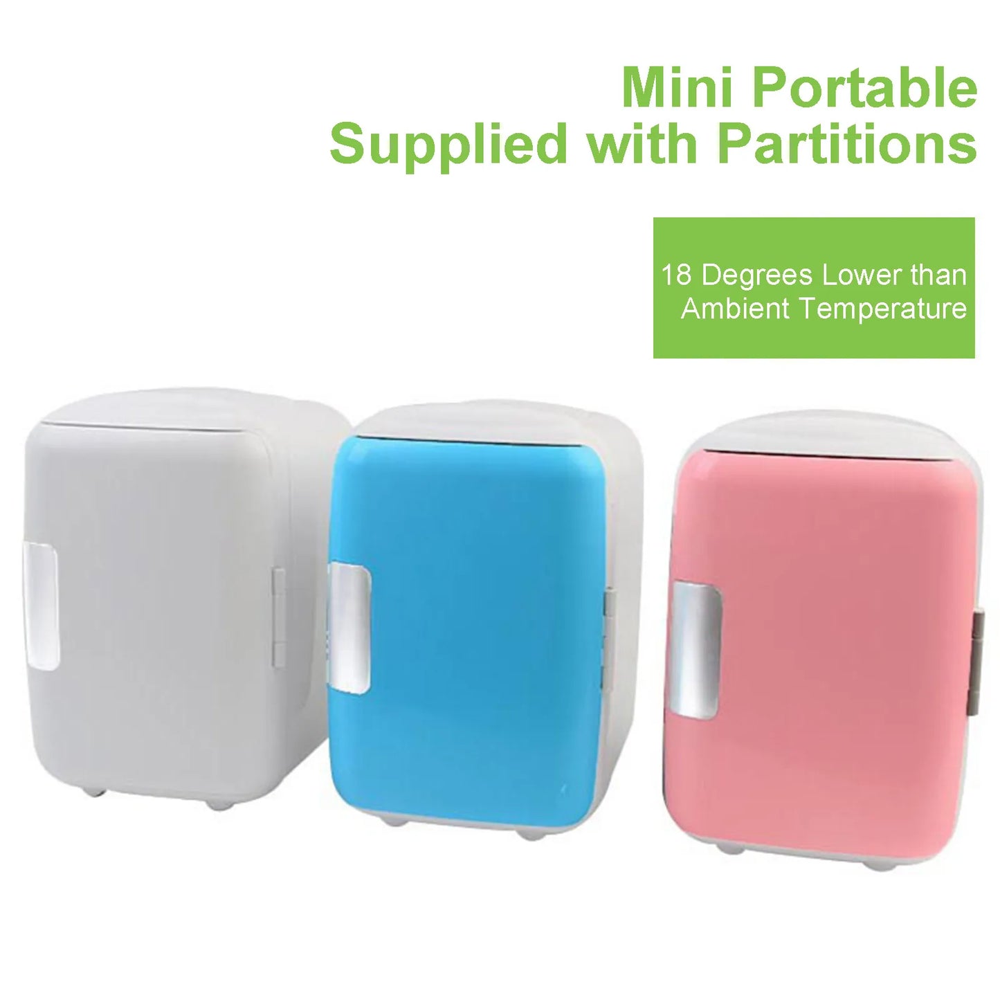 Car Refrigerator 12V Mini Portable Fridge 4L Portable Cooling Warming Freezer Food Drinke Cooling Storage Box Container For Auto
