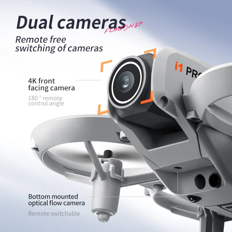 NEW i1PRO Mini Drone 8K HD Dual Camera Aerial Intellig Obstacle Avoidance Optical Flow Hover Avoidance Four-Axis RC Drone 10000M