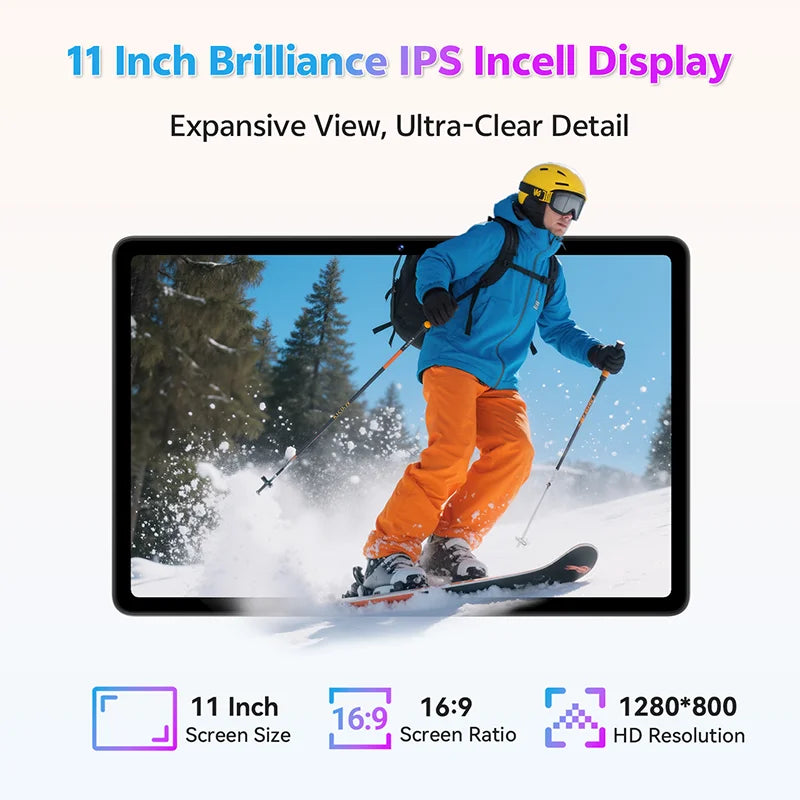 SVITOO 11 inch Tablet Android 15 12GB RAM 128GB ROM Octa Core 8000mah 2025 Tablet for Drawing Office Study HD Android Tablets