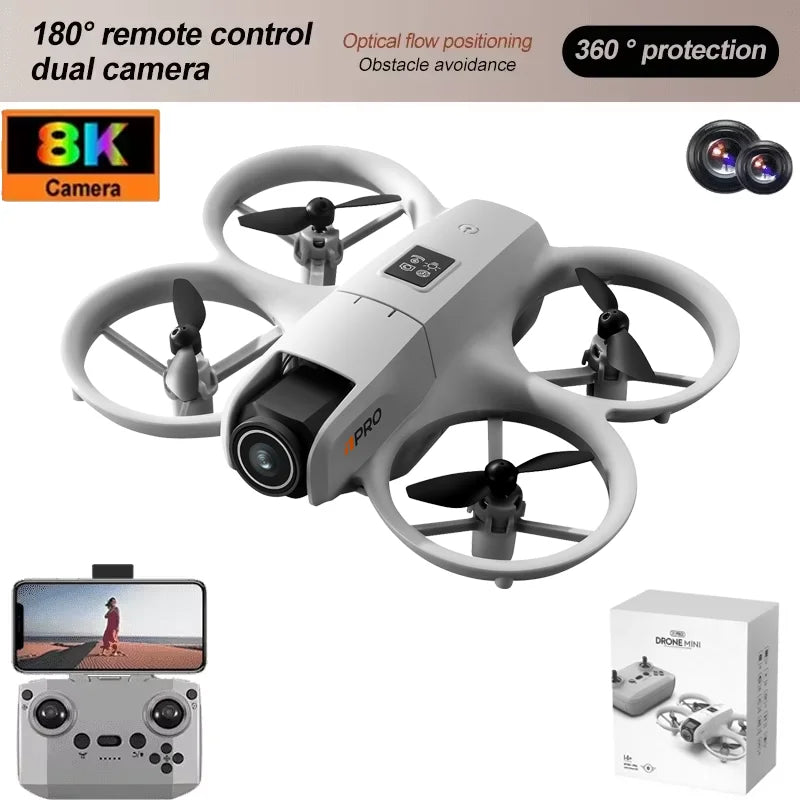 NEW i1PRO Mini Drone 8K HD Dual Camera Aerial Intellig Obstacle Avoidance Optical Flow Hover Avoidance Four-Axis RC Drone 10000M