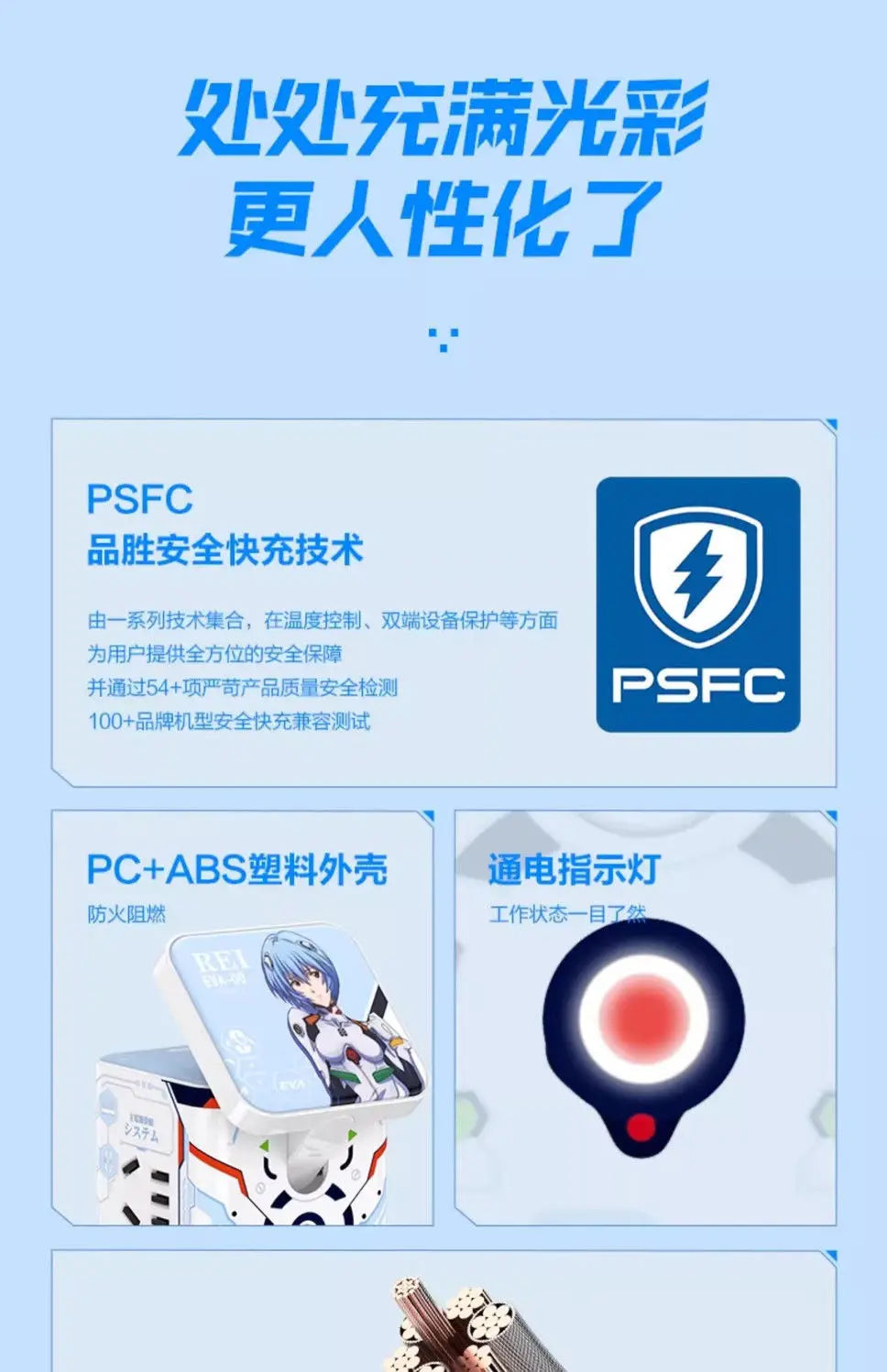 Cartoon Anime Neon Genesis Evangelion EVA Multi functional Socket Asuka Ayanami Desktop Decoration Mobile Computer Accessories
