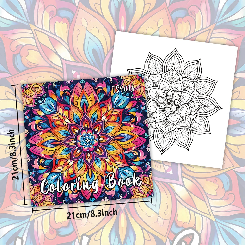 1pc,Teen Colouring Book - 30 Sheet Spiral Colouring Book, 8.3x 8.3 inches, 100gsm Thick Paper, Christmas, Halloween Gift