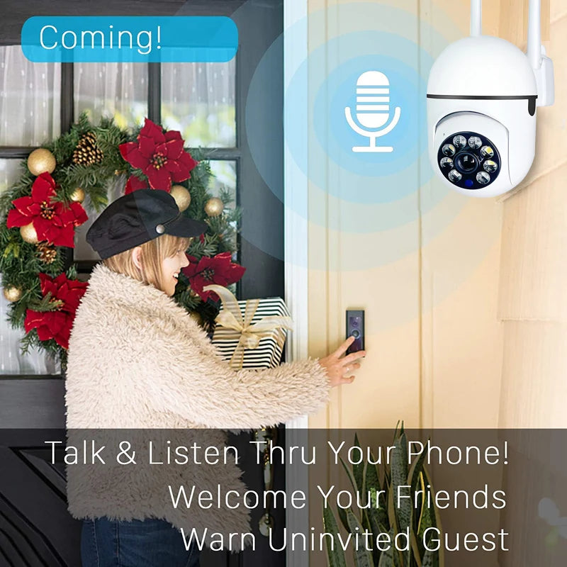 Wall-WiFi Camera 1080P HD Night Vision 2.4G hotspot 360° Rotate Anti-theft Monitor Security Surveillance Smart Camera for Phone