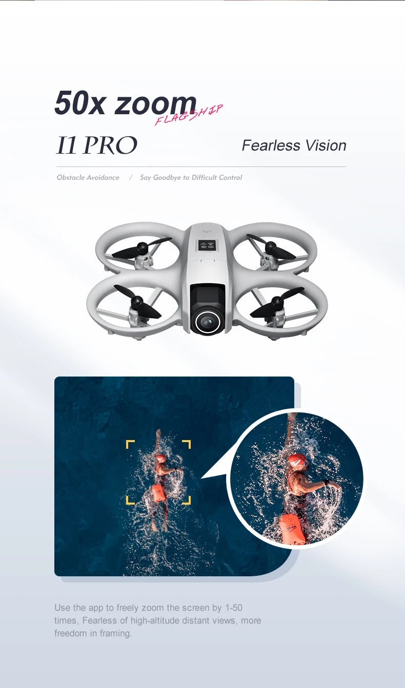 NEW i1PRO Mini Drone 8K HD Dual Camera Aerial Intellig Obstacle Avoidance Optical Flow Hover Avoidance Four-Axis RC Drone 10000M