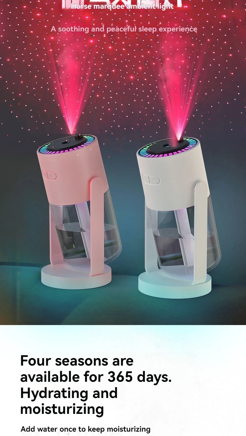Starry Sky Top Humidifier CL28 Moving Head Humidifier Desktop Silent Aromatherapy Machine Projector Colorful Night Light Rotatin