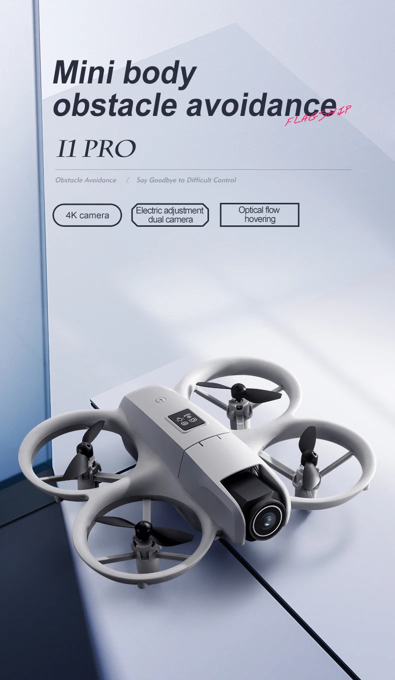 NEW i1PRO Mini Drone 8K HD Dual Camera Aerial Intellig Obstacle Avoidance Optical Flow Hover Avoidance Four-Axis RC Drone 10000M