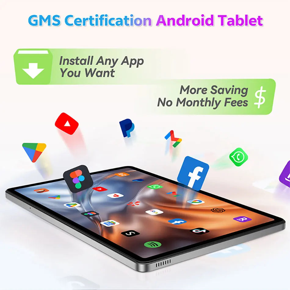 SVITOO 11 inch Tablet Android 15 12GB RAM 128GB ROM Octa Core 8000mah 2025 Tablet for Drawing Office Study HD Android Tablets