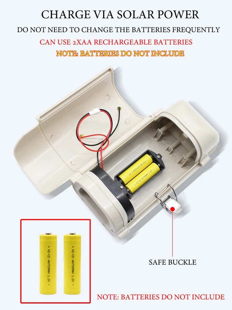 The solar energy Waterproof Fake Camera Two AA Battery LED Dummy Security Camera Ir Led Dome Camera Surveillance Camera