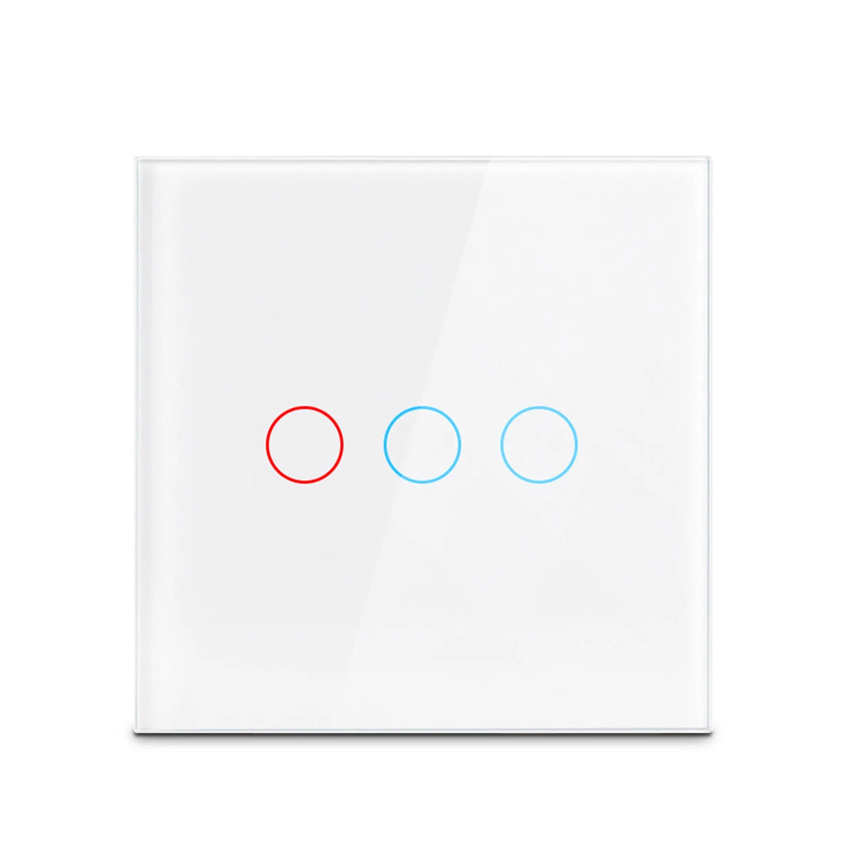 AC100-240 Touch Switch Power Led Panel Wall Light Switches Tempered Black White Crystal Glass 1/2/3 Gang Interruttore Switch