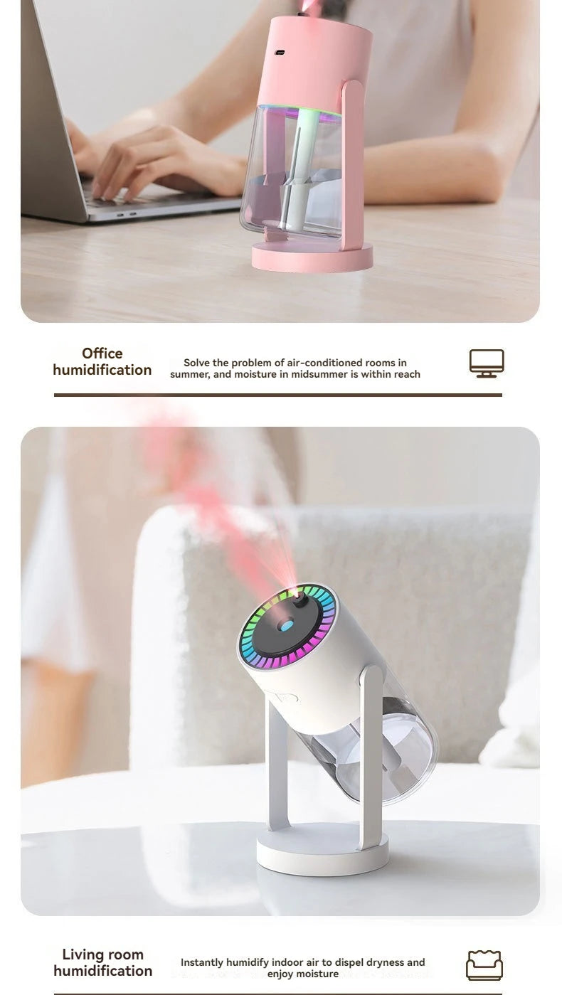 Starry Sky Top Humidifier CL28 Moving Head Humidifier Desktop Silent Aromatherapy Machine Projector Colorful Night Light Rotatin
