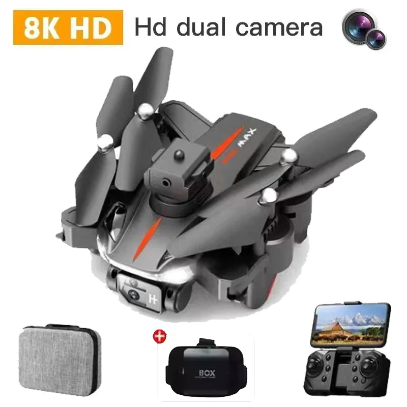NEW P11 Max RC Drones 8K Professional HD Dual Camera Wifi Four-way Intelligent Obstacle Avoidance Foldable Quadcopter Toys Gifts