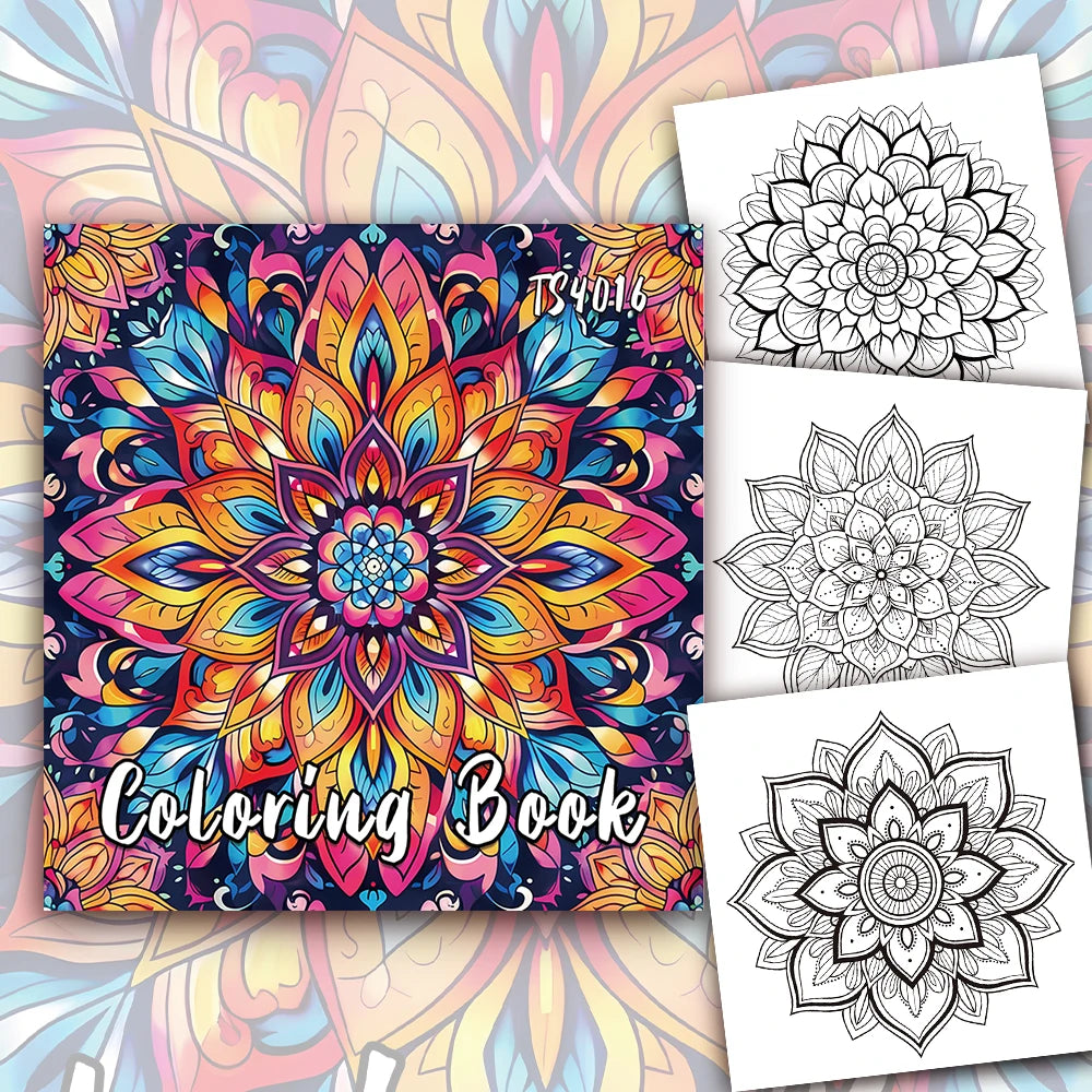 1pc,Teen Colouring Book - 30 Sheet Spiral Colouring Book, 8.3x 8.3 inches, 100gsm Thick Paper, Christmas, Halloween Gift